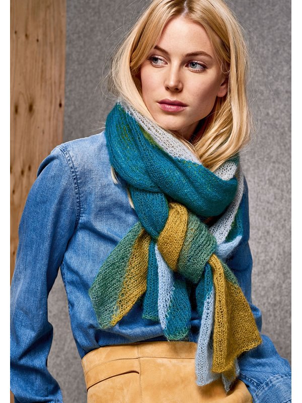 Lana Grossa SCHAL MIT FARBFLÄCHEN Silkhair