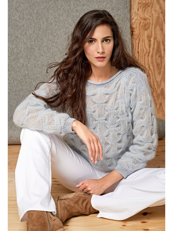 Lana Grossa PULLI IM CLOQUEMUSTER Silkhair/Secondo