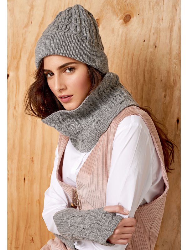 Lana Grossa KRAGEN MIT ZOPFMUSTERN Cashmere 16 Fine