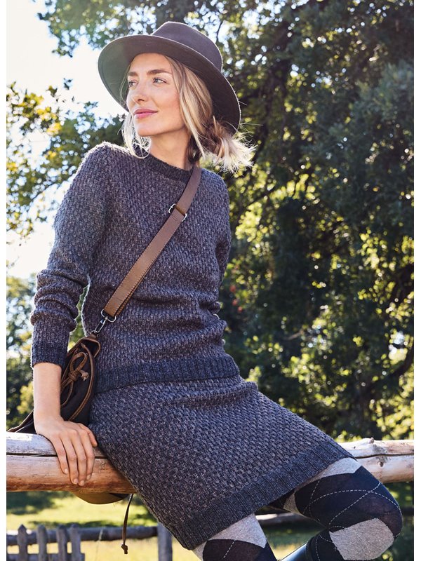 Lana Grossa ROCK IM HEBEMASCHENMUSTER Landlust Merino 180