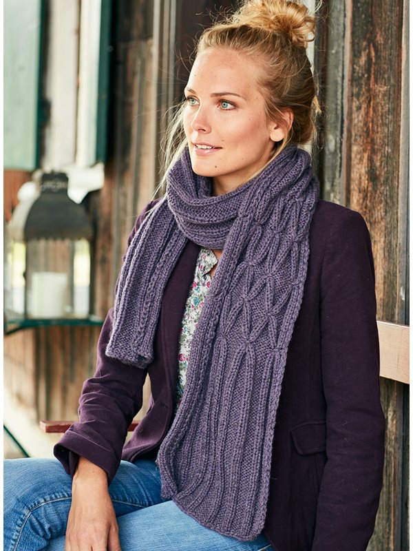 Lana Grossa SCHAL MIT SMOKSTREIFEN Landlust Merino 120