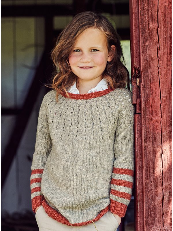 Lana Grossa MÄDCHENPULLOVER MIT BLOCKSTREIFEN Landlust Merino 180