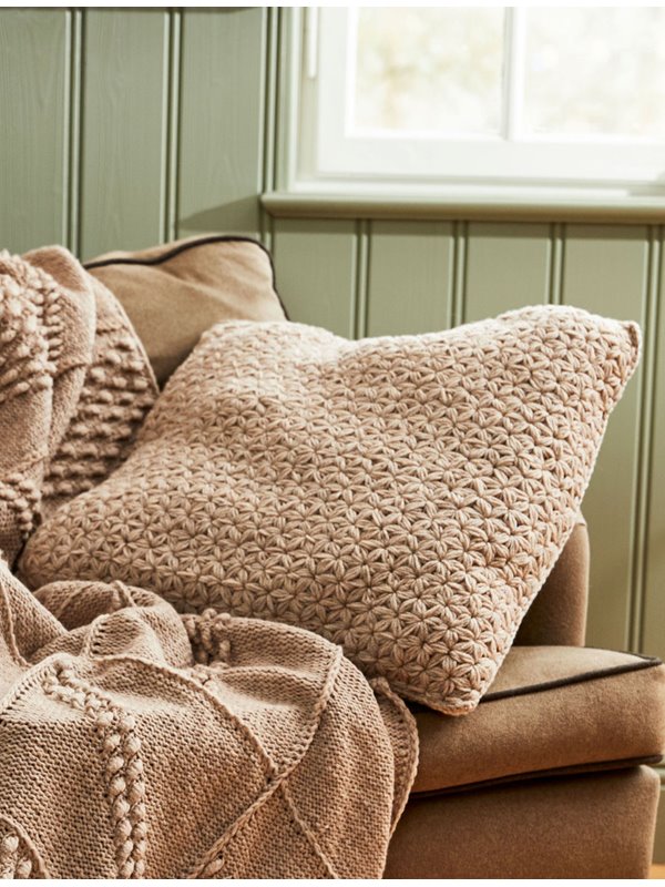 Lana Grossa GEHÄKELTE KISSENHÜLLE Landlust Merino 120