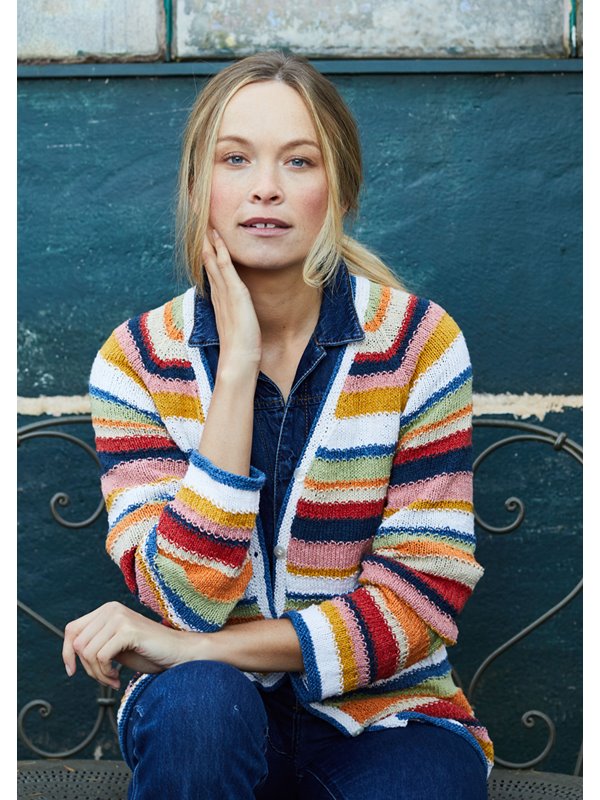 Lana Grossa STREIFENJACKE Landlust Sommerseide