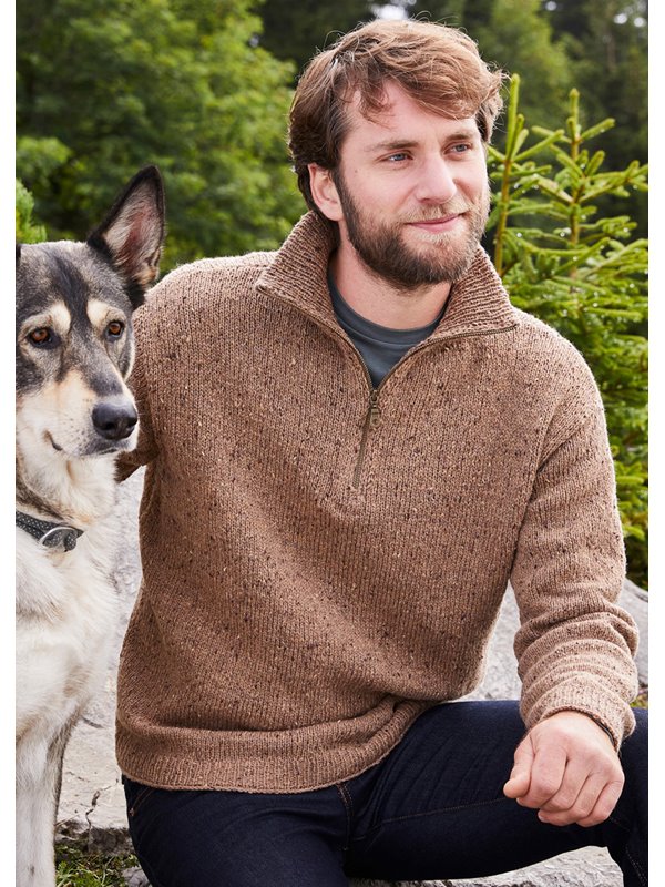 Lana Grossa PULLOVER MIT REISSVERSCHLUSS Landlust Soft Tweed 80