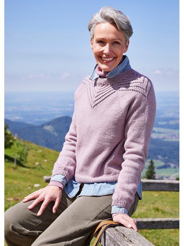 Lana Grossa PULLOVER TOP DOWN Landlust Alpaka Merino 160