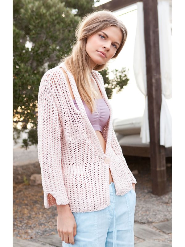 Lana Grossa CARDIGAN MIT 3/4-ÄRMELN Cashsilk