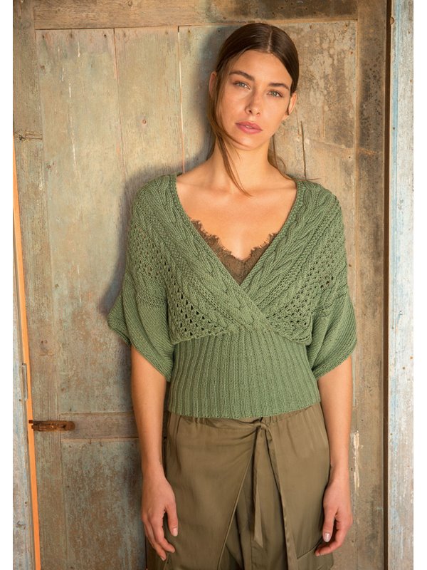 Lana Grossa KIMONO-WICKELTOP Wakame