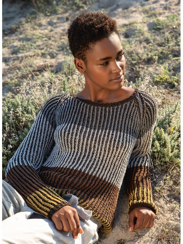 Lana Grossa RAGLANPULLOVER Solo Lino Melange