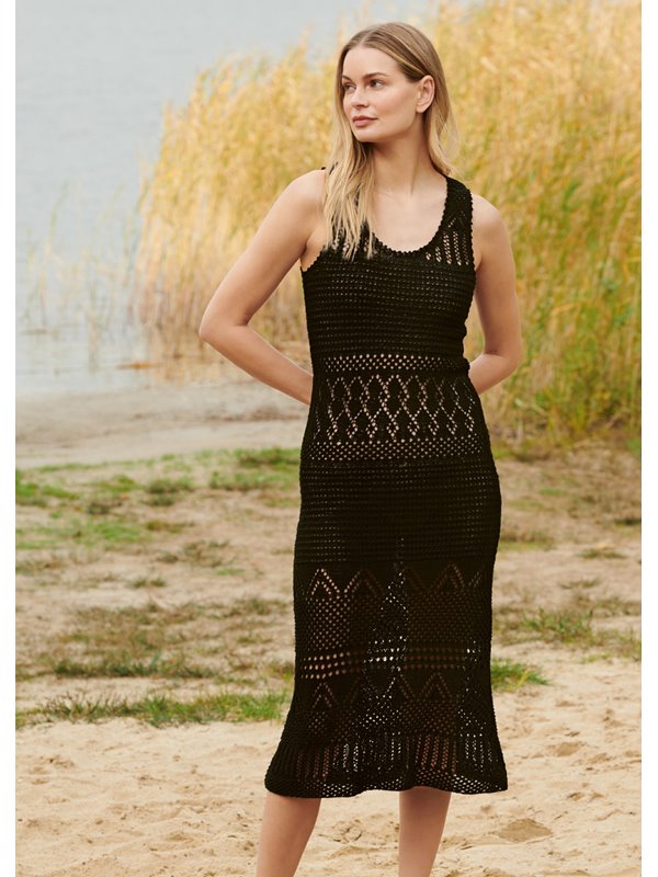 Lana Grossa KLEID IM LOCHMUSTERMIX Solo Lino