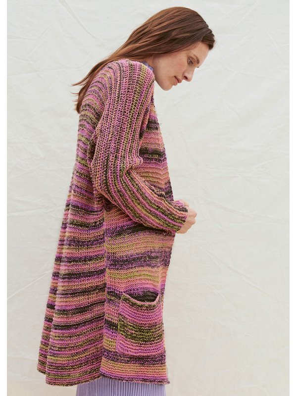 Lana Grossa LONG-CARDIGAN MIT TASCHEN A Mano