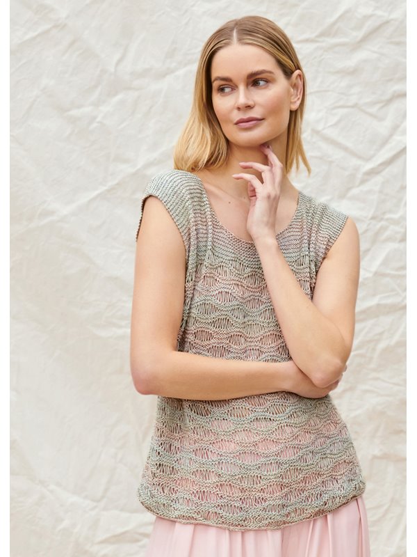 Lana Grossa TOP MIT WELLENMUSTER Solo Lino Print