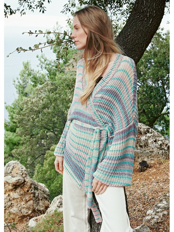 Lana Grossa JACKE IM RIPPENMUSTER Aruba & Solo Lino