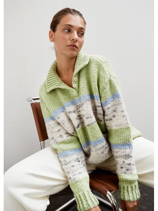 Lana Grossa PULLOVER Cool Merino, Lala Berlin Lovely Cotton & Lovely Cotton Inserto