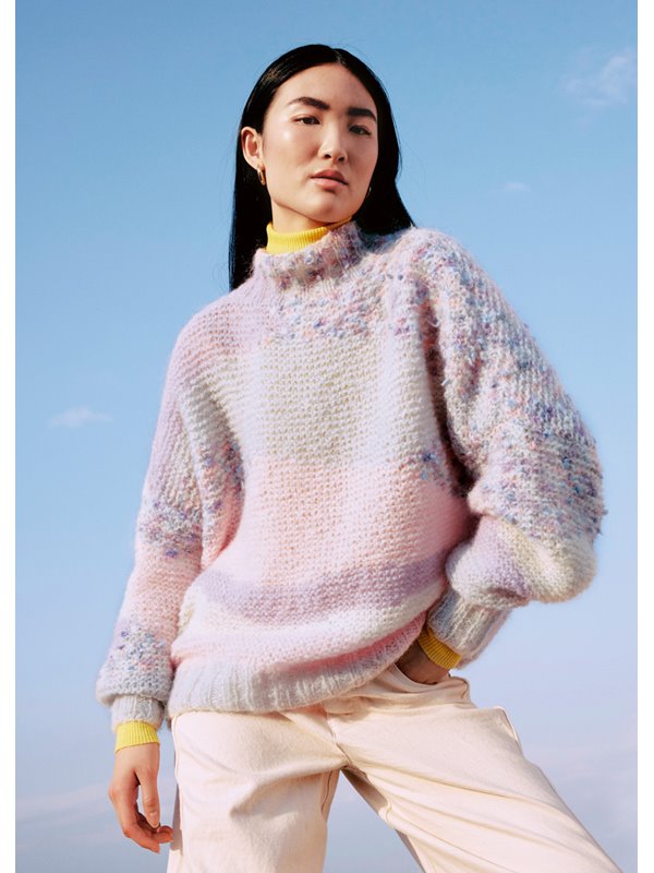 Lana Grossa PULLOVER Brushy & Brushy Print (lala Berlin)