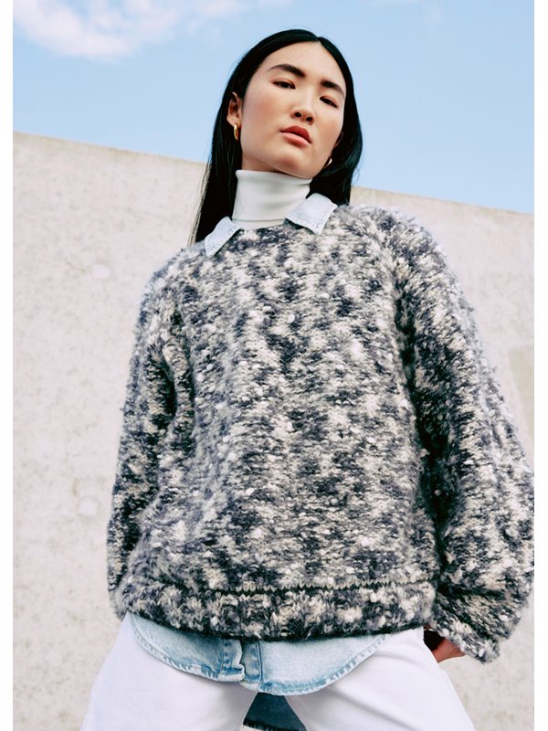 Lana Grossa PULLOVER Brushy Print & Lovely Cotton (lala Berlin)