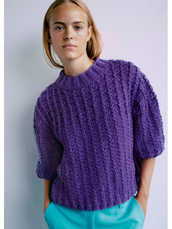 Lana Grossa KURZARM-PULLOVER Merino Cardato