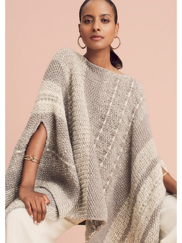 Lana Grossa PONCHO Alta Moda Cashmere 16/Cool Air/Fluffy