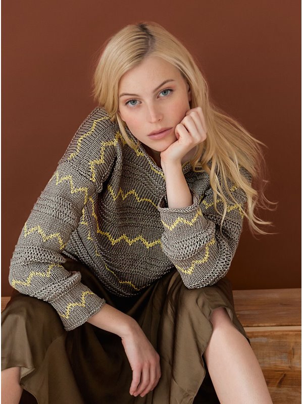 Lana Grossa KURZER KASTIGER PULLI 365 Yak