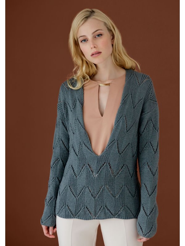 Lana Grossa LEGERER V-PULLI 365 Cashmere