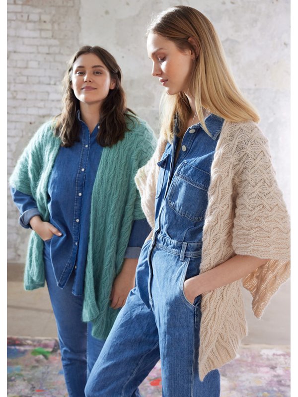 Lana Grossa PONCHO-TUCH LIFFEY Ecopuno & Setasuri