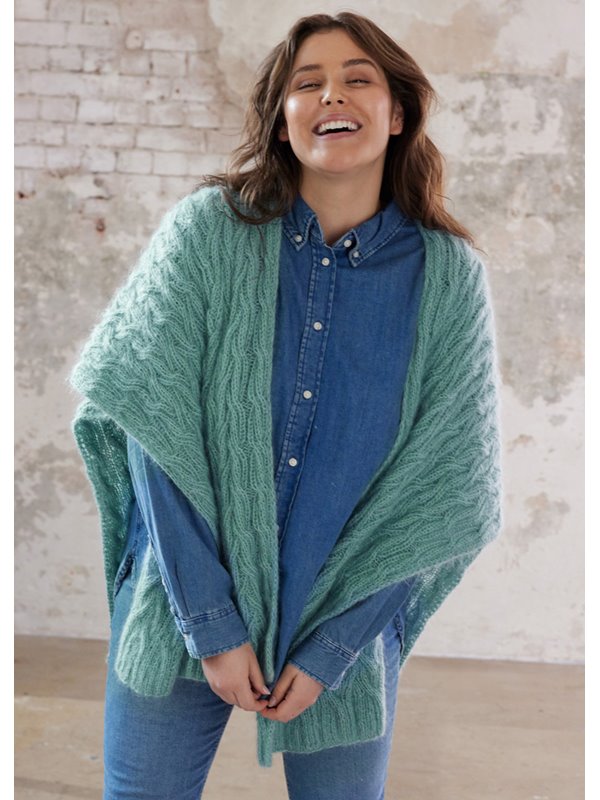 Lana Grossa PONCHO-TUCH LIFFEY Ecopuno & Silkhair