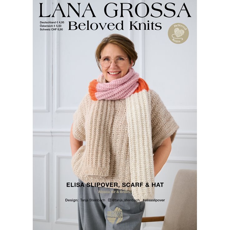 Lana Grossa ELISA SLIPOVER, SCARF & HAT - Beloved Knits No. 5