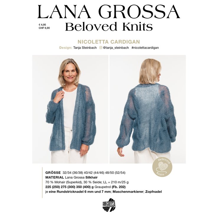 Lana Grossa NICOLETTA CARDIGAN - Beloved Knits No. 3