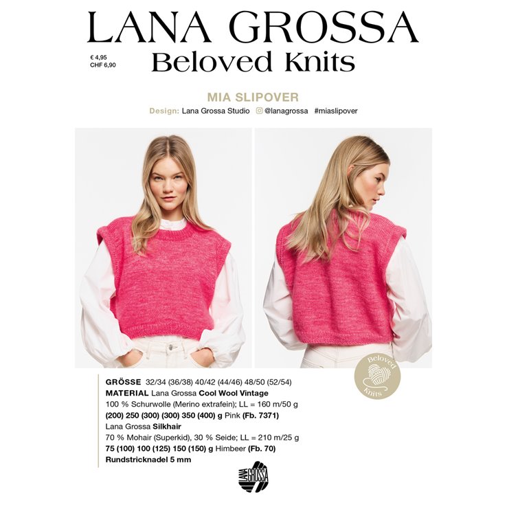Lana Grossa MIA SLIPOVER - Beloved Knits No. 3