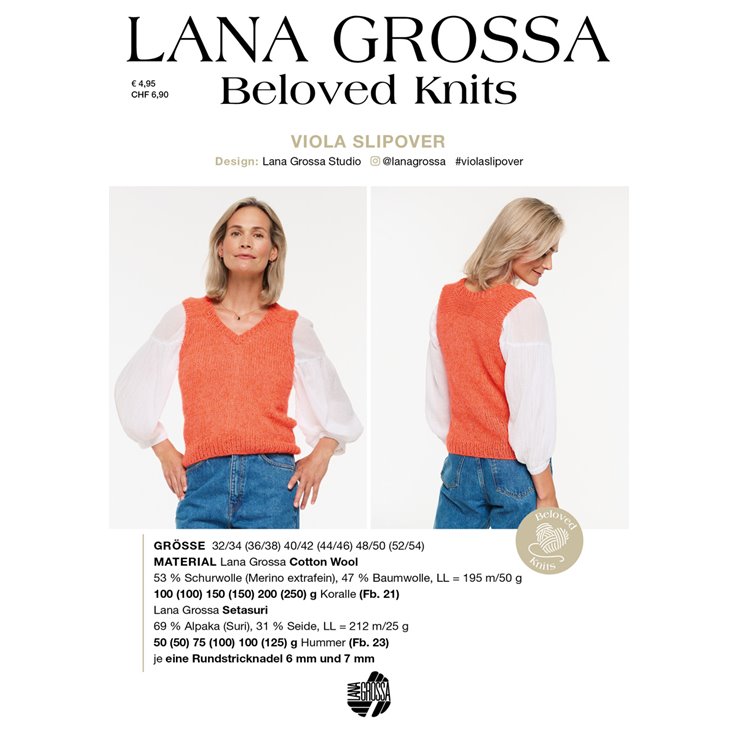 Lana Grossa VIOLA SLIPOVER - Beloved Knits No. 3