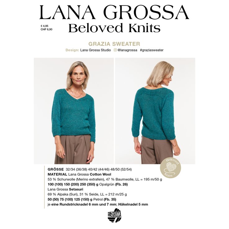 Lana Grossa GRAZIA SWEATER - Beloved Knits No. 3
