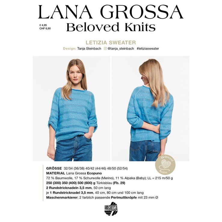 LETIZIA SWEATER - Beloved Knits No. 3 von Lana Grossa