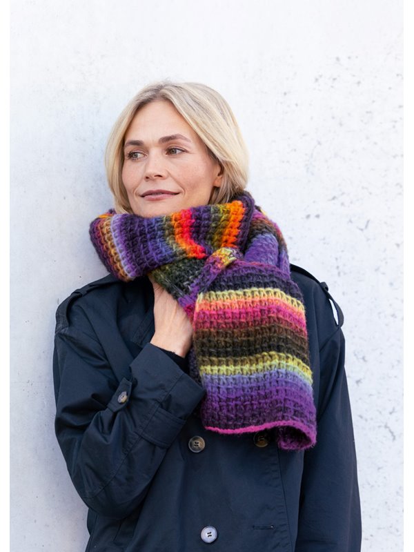 Lana Grossa SCHAL BAMBUSRIPPEN Bomba