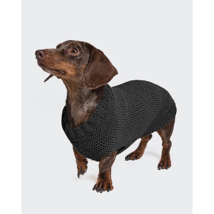 DIY STRICKSET Hundepullover M <br> (150g Merino Wool) | 004-Anthrazit