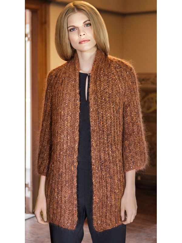 Lana Grossa JACKE IM PATENTMUSTER Cometa/Mohairlana Color