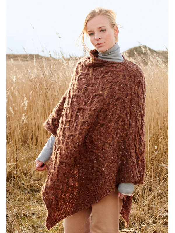 Lana Grossa PONCHO IM ZOPFRAUTENMUSTER Only Tweed