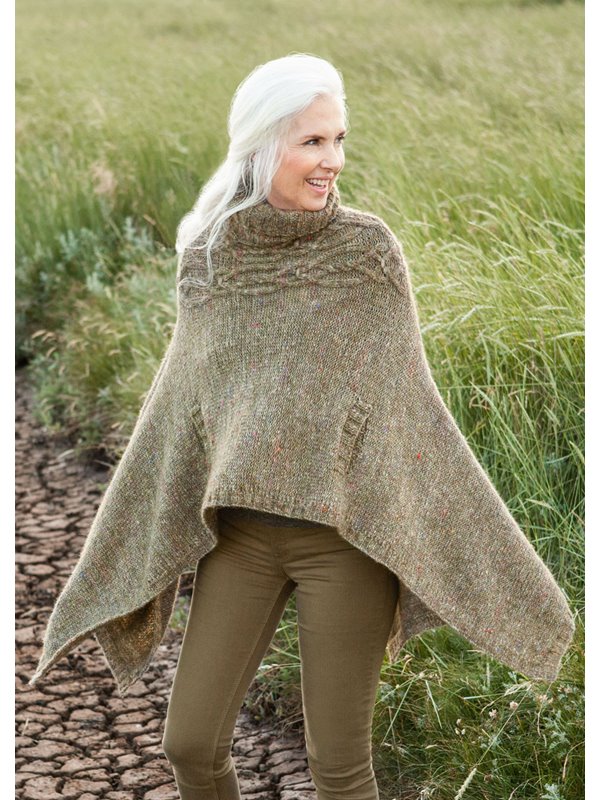 Lana Grossa PONCHO Lala Berlin Lovely Fine Tweed