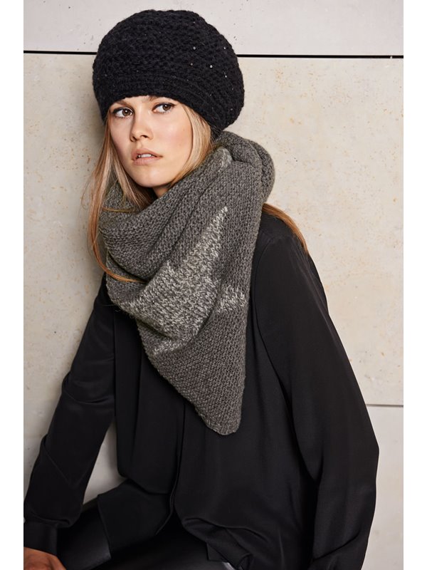 Lana Grossa DREIECKTUCH MIT STERNEN Merino Air/Lace Paillettes