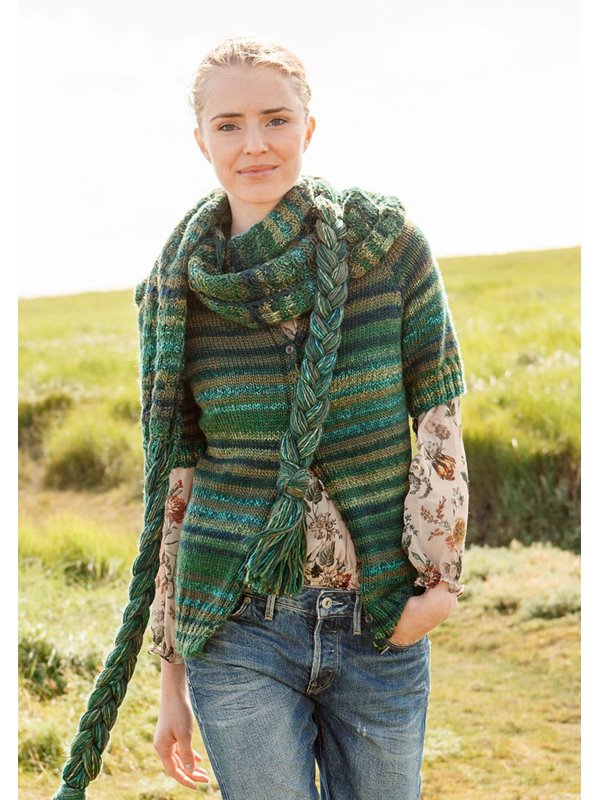 Lana Grossa KURZARMJACKE IN GRÜN Gomitolo Merino