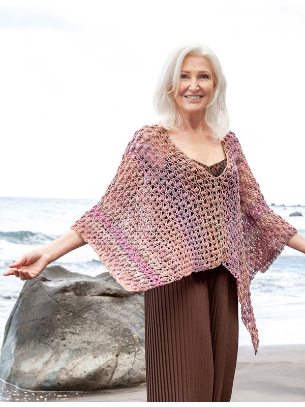 Lana Grossa PONCHO Gomitolo Summer Tweed