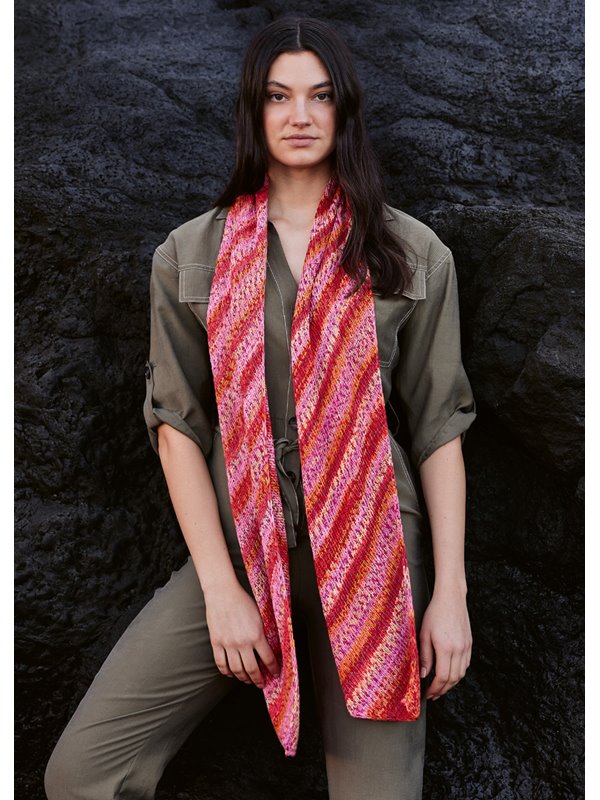 Lana Grossa DIAGONAL-GESTRICKTER-SCHAL Gomitolo Selezione 3