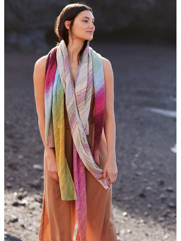 Lana Grossa DIAGONAL-GESTRICKTER-SCHAL Gomitolo Aloha