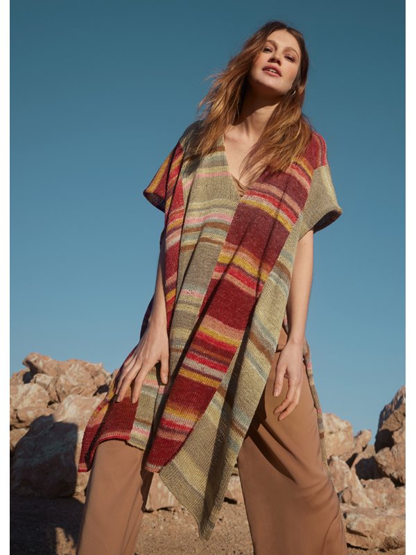 Lana Grossa PONCHO ODER PAREO Gomitolo Lino