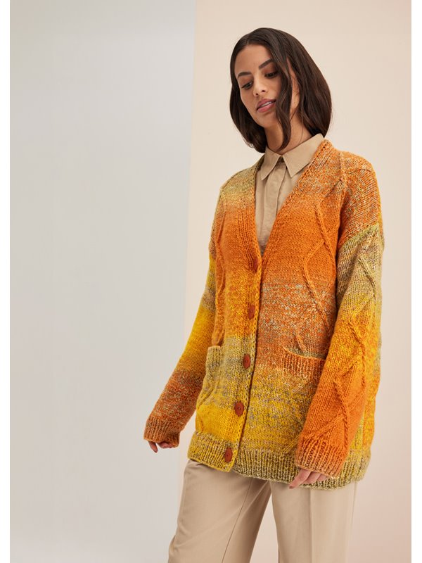 Lana Grossa JACKE MIT ZOPF Gomitolo Fusione