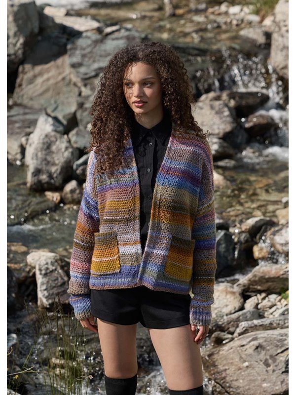 Lana Grossa JACKE IM HEBE-PERL-MUSTER Gomitolo Intenso