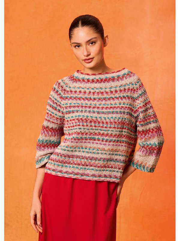 Lana Grossa HÄKEL-PULLOVER TOP-DOWN Gomitolo California