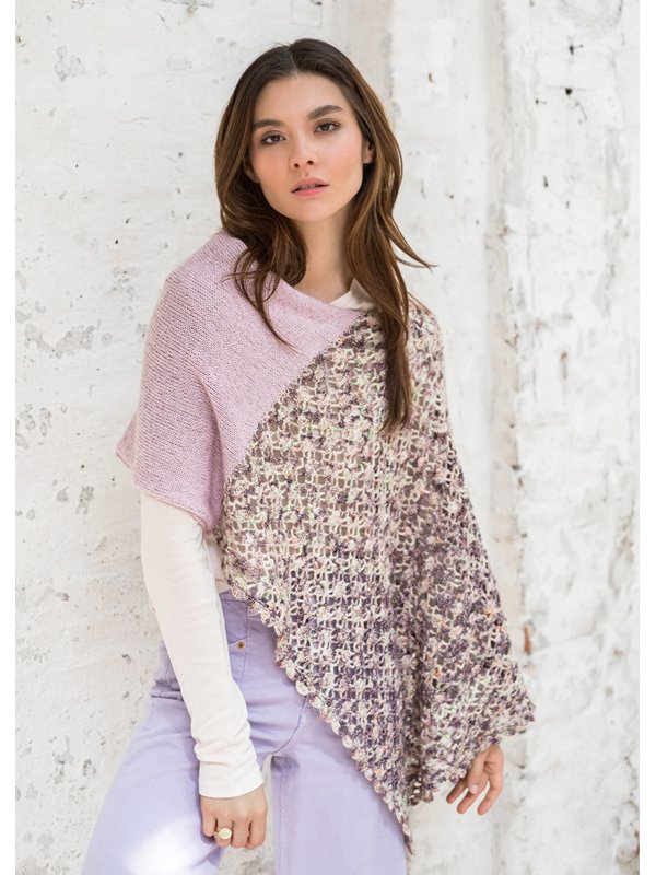 Lana Grossa PONCHO Ecopuno Hand-dyed & Ecopuno