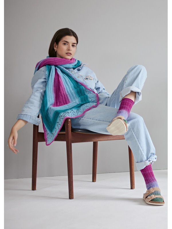 Lana Grossa STOLA Cool Wool Lace hand-dyed