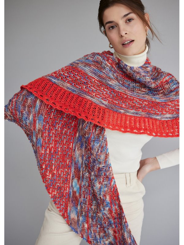 Lana Grossa SICHELFÖRMIGES TUCH Ecopuno hand-dyed & Ecopuno