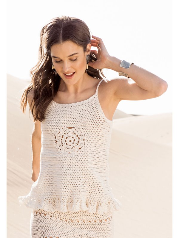 Lana Grossa TOP MIT HÄKELBLÜTE Classico